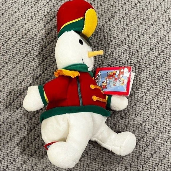 Tagged 1999 8" Snowden Plush Snowman Drum Major Ornament Christmas Beanie Target - Picture 4 of 13